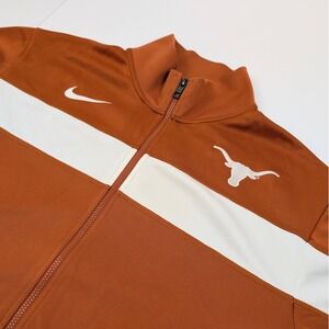Nike UT Texas Longhorns Track Jacket Mens Large Orange White 2011‎ Holiday Bowl